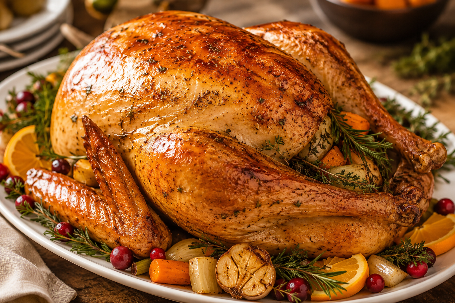 Healthy Herb-Roasted Whole Holiday Turkey