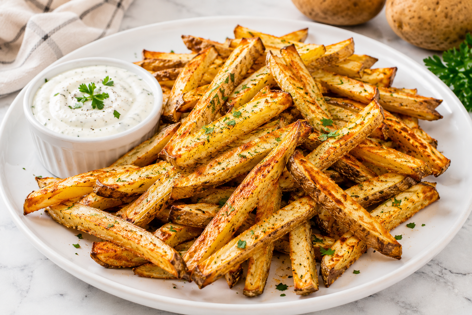 Healthy Oven-Baked French Fries