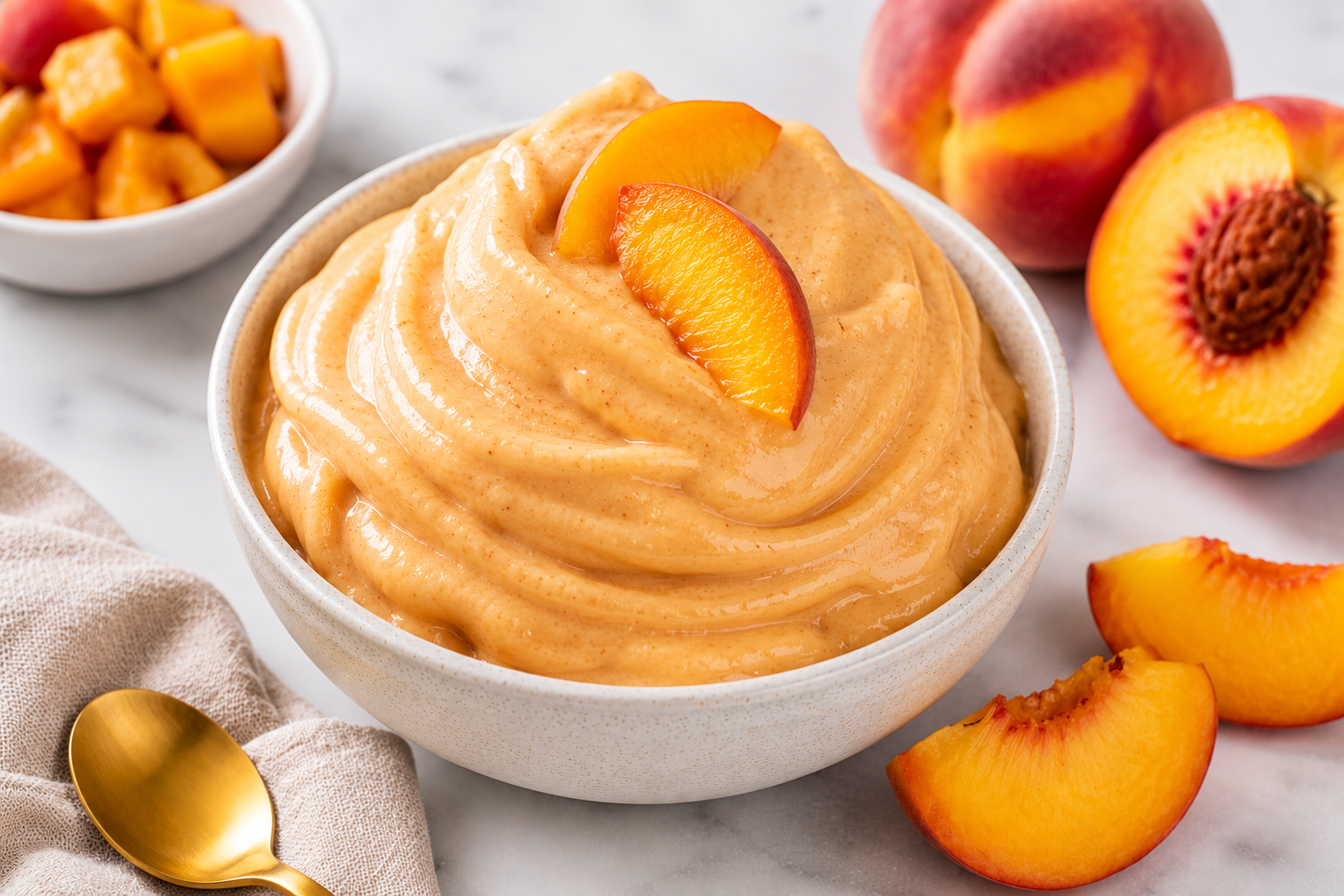 Healthy Peach Nice Cream