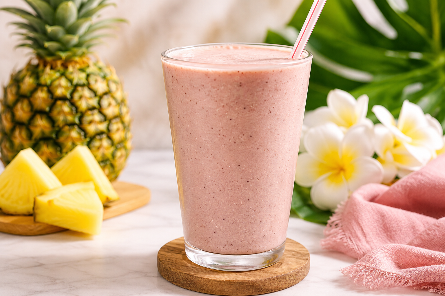 Healthy Pineapple Upside-Down Cake Smoothie