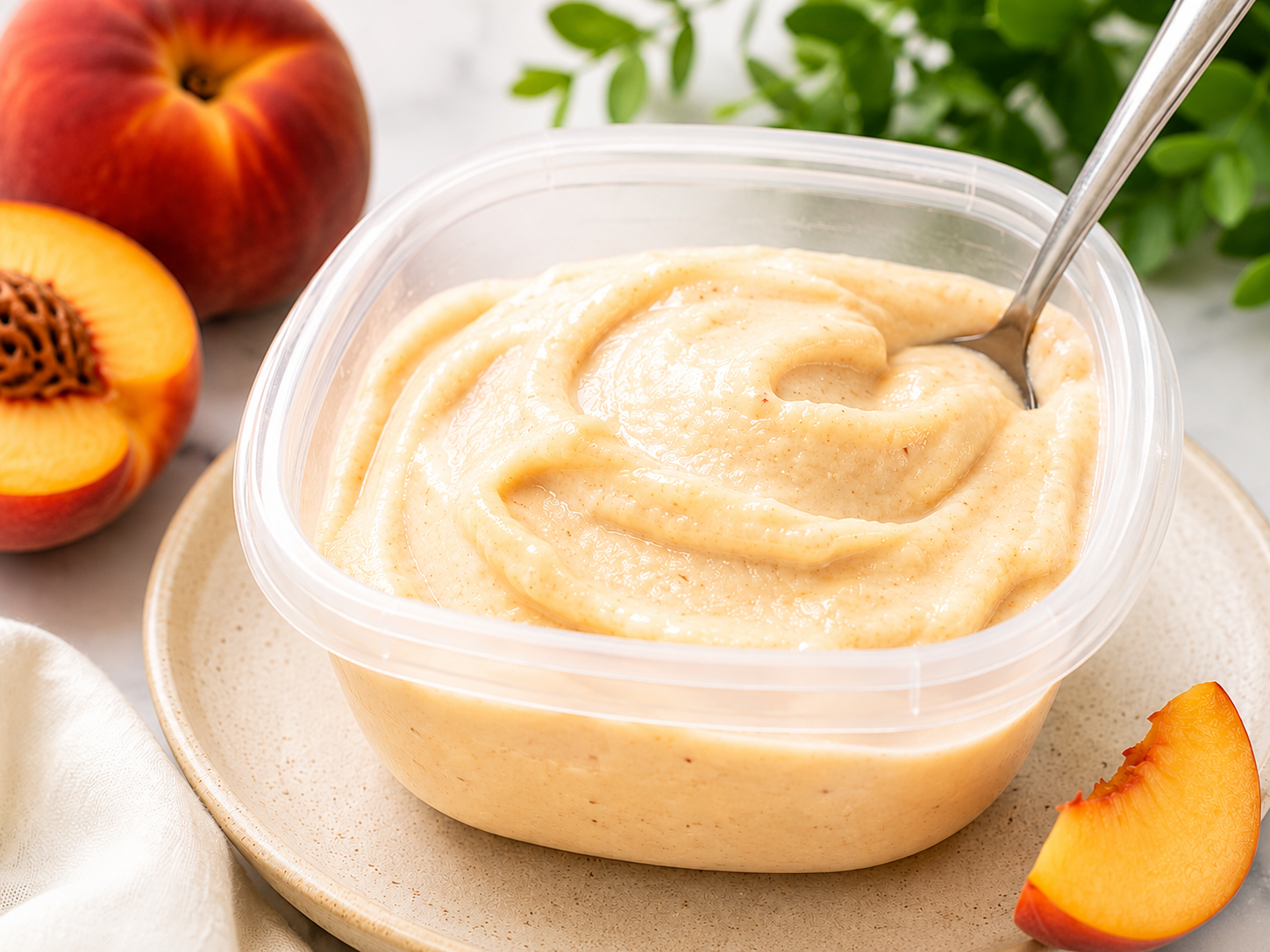 Healthy Peach Nice Cream