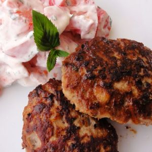 Blueberry beef patties