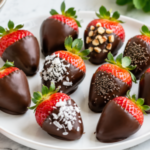 Healthy Dark Chocolate-Covered Strawberries
