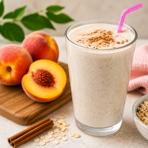 Healthy Peach Cobbler Smoothie