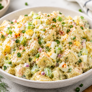 Healthy Creamy Potato Salad (No Overpowering Mustard!)