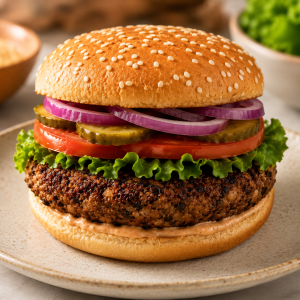 Vegan Hamburger Patties: High-Protein Plant-Based Burgers