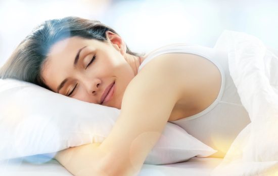 Woman following a healthy bedtime routine for better sleep