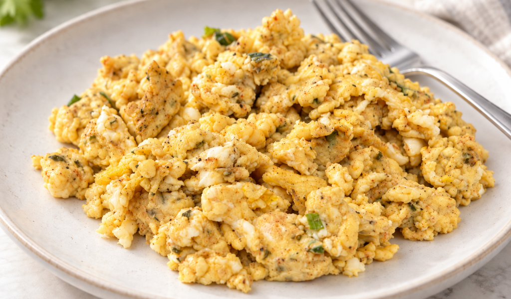 Rustic Herb Scrambled Eggs